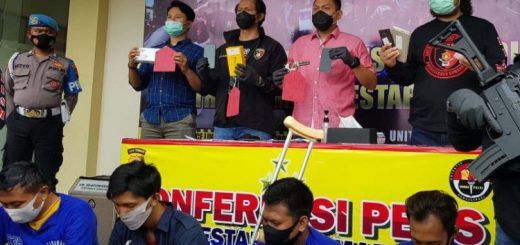 Polrestabes Semarang meringkus komplotan begal yang belas kali melakukan kejahatan di wilayah Semarang