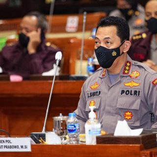 Calon Kapolri Komjen Pol Listyo Sigit Prabowo memaparkan visi dan misinya pada uji kepatutan dan kelayakan di hadapan Komisi III DPR, Rabu (20/1/2021).