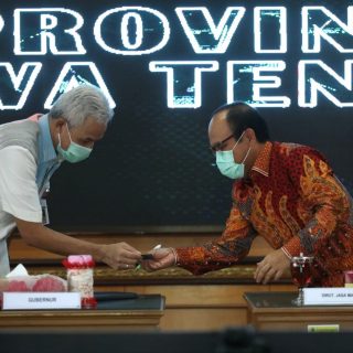 Gubernur Ganjar Pranowo menerima kunjungan Direktur Pengembangan PT Jasa Marga, Arsal Ismail