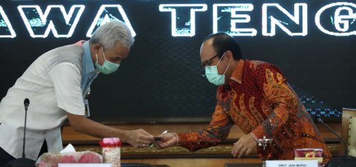 Gubernur Ganjar Pranowo menerima kunjungan Direktur Pengembangan PT Jasa Marga, Arsal Ismail