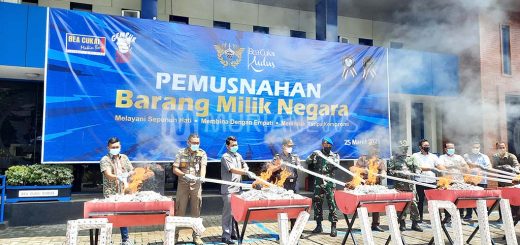 14 ton rokok ilegal hasil operasi KPPBC Kudus dimusnahkan
