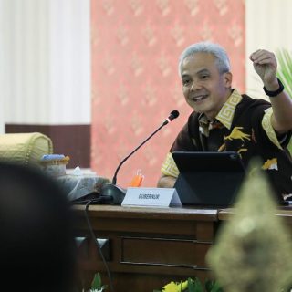 Gubernur Jateng Ganjar Pranowo hadir pada Musrenbang Jateng 2022, di Gradhika Bhakti Praja, Rabu (14/4)