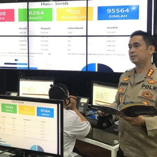 Kapolrestabes Semarang Kombes Irwan Anwar menjelaskan manfaat aplikasi Libas di ruang PreSISi Polrestabes Semarang