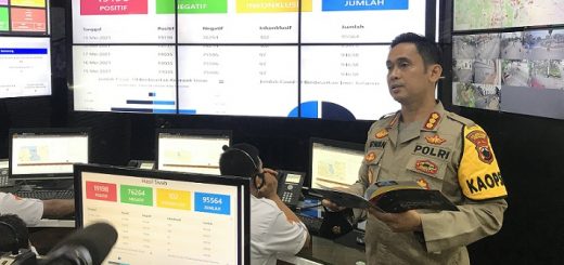 Kapolrestabes Semarang Kombes Irwan Anwar menjelaskan manfaat aplikasi Libas di ruang PreSISi Polrestabes Semarang