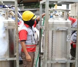 PT Samator Kendal terus memroduksi oksigen untuk kebutuhan rumah sakit di Jateng