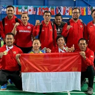 Tim bulutangkis putra Indonesia di Paralimpiade Tokyo.