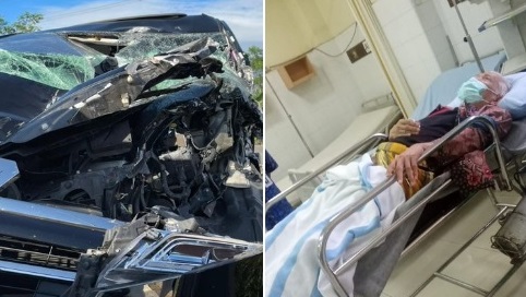 Mobil Ketua MUI Kecelakaan. (Twitter @na_dirs)