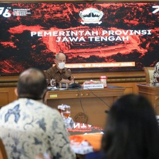 Gubernur Jateng, Ganjar Pranowo menerima kunjungan Duta Besar Belanda untuk Indonesia, Lambert Grijns dan rombongan, Rabu (29/9)