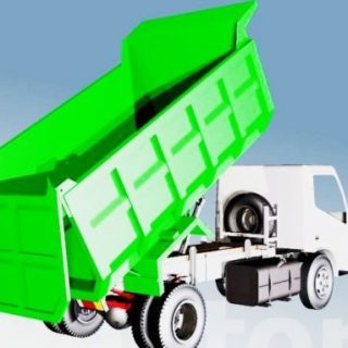 Ilustrasi truk sampah