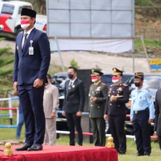 Bupati Kendal Dico M Ganinduto  menjadi Irup Upacara Hari Kesaktian Pancasila di Lapas Kelas IIB Plantungan, Jumat (1/10).