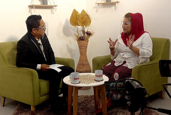 Wali Kota Semarang, Hevearita Gunaryanti Rahayu dipandu Rudy Bonsa saat tampil di acara Inspirasi Spesial Hari Ibu secara live streaming di kanal Youtube Awal Media Nusantara, Rabu (22/12).