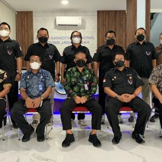 234 SC (Solidarity Community) Jawa Tengah dipimpin Sekretaris Korwil Iwan Leksono, melakukan audiensi ke kantor BNN Jateng, Rabu, (12/1)