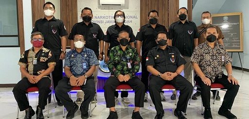 234 SC (Solidarity Community) Jawa Tengah dipimpin Sekretaris Korwil Iwan Leksono, melakukan audiensi ke kantor BNN Jateng, Rabu, (12/1)