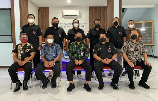 234 SC (Solidarity Community) Jawa Tengah dipimpin Sekretaris Korwil Iwan Leksono, melakukan audiensi ke kantor BNN Jateng, Rabu, (12/1)