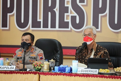 Gubernur Jawa Tengah, Ganjar Pranowo dan Kapolda Jateng menggelar konferensi pers di Polres Purworejo, beberapa waktu lalu