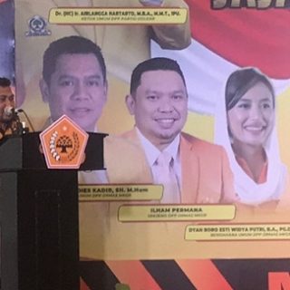 Ketua DPD Ormas MKGR Provinsi Jateng, Ferry Wawan Cahyono saat memberikan sambutan