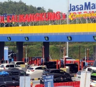Kondisi arus balik di Gerbang Tol Kalikangkung yang meningkat sejak H+2 Lebaran