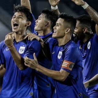 Hari Nur saat melakukan selebrasi pada pertandingan lawan PSS Sleman di Stadion Manahan. Foto by . Ig @psisofficial