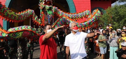 Gubernur Jawa Tengah Ganjar Pranowo hadir memeriahkan Festival Cheng Ho 2022 di Kelenteng Sam Poo Kong, Kota Semarang dimulai, Sabtu (30/7/2022)