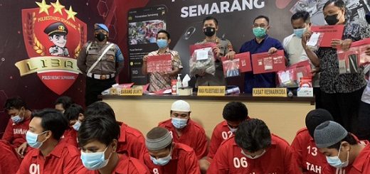 Konferensi pers di Mapolrestabes Semarang