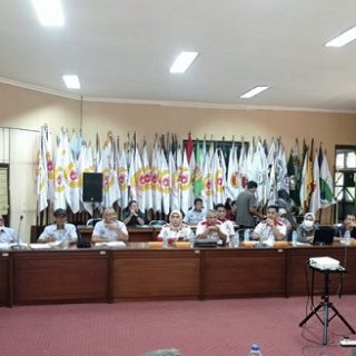 AUDIENSI PORPROV : Utusan dari enam ketua KONI Pati Raya beraudiensi dengan pengurus KONI Jateng membahas pelaksanaan Porprov 2023 di Kantor KONI Jateng, Selasa (19/7).