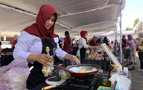 Salah satu peserta cooking competition