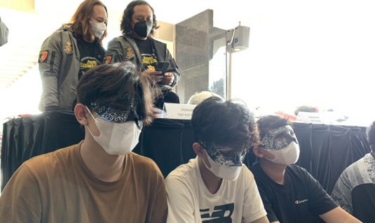 Tiga pelaku pembacokan di Jalan Suratmo.