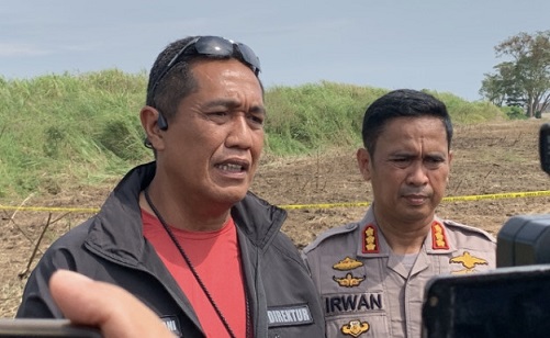 Kombes Pol Djuhandani Rahardjo Puro saat mendatangi TKP didampingi Kapolrestabes Semarang