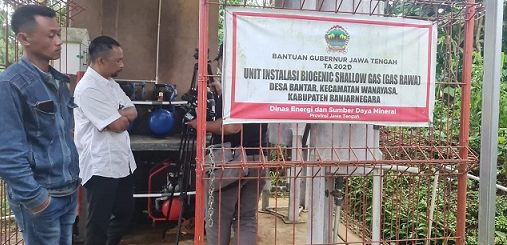 Salah satu unit instalasi biogenic shallow gas (gas rawa) bantuan Gubernur Jateng Ganjar Pranowo kini dinikmati warga Desa Bantar, Kecamatan Wanayasa, Kabupaten Banjarnegara