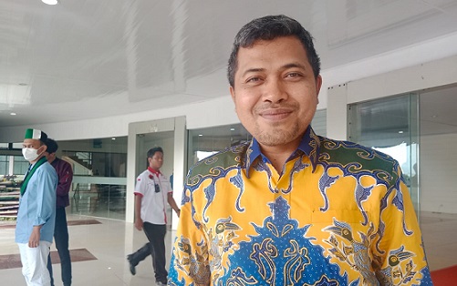 Wakil Ketua DPRD Jawa Tengah Ferry Wawan Cahyono usai menghadiri pelantikan pengurus KNPI Jawa Tengah periode 2022-2025 di UTC, Kota Semarang, Kamis (17/11/2022)