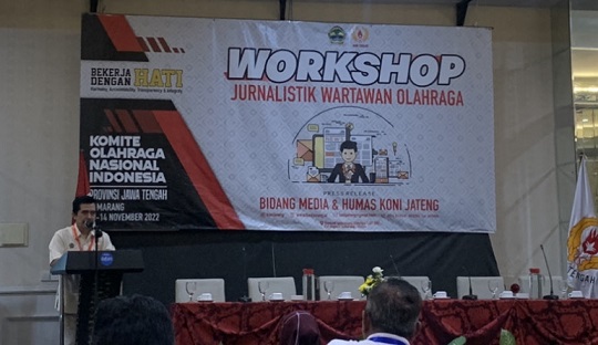 Panitia Pelaksana Darjo Soyat saat memberikan sambutan