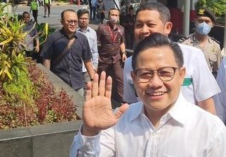 Ketua Umum PKB Muhaimin Iskandar alias Cak Imin, mendatangi Gedung Komisi Pemberantasan Korupsi (KPK) untuk menjalani pemeriksaan sebagai saksi, Kamis (7/9) petang.