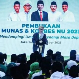Rais 'Aam Pengurus Besar Nahdlatul Ulama (PBNU), KH Miftachul Akhyar menyampaikan sambutan pada Munas Alim Ulama dan Konferensi Besar NU di Pondok Pesantren Al-Hamid Cilangkap, Jakarta Timur.