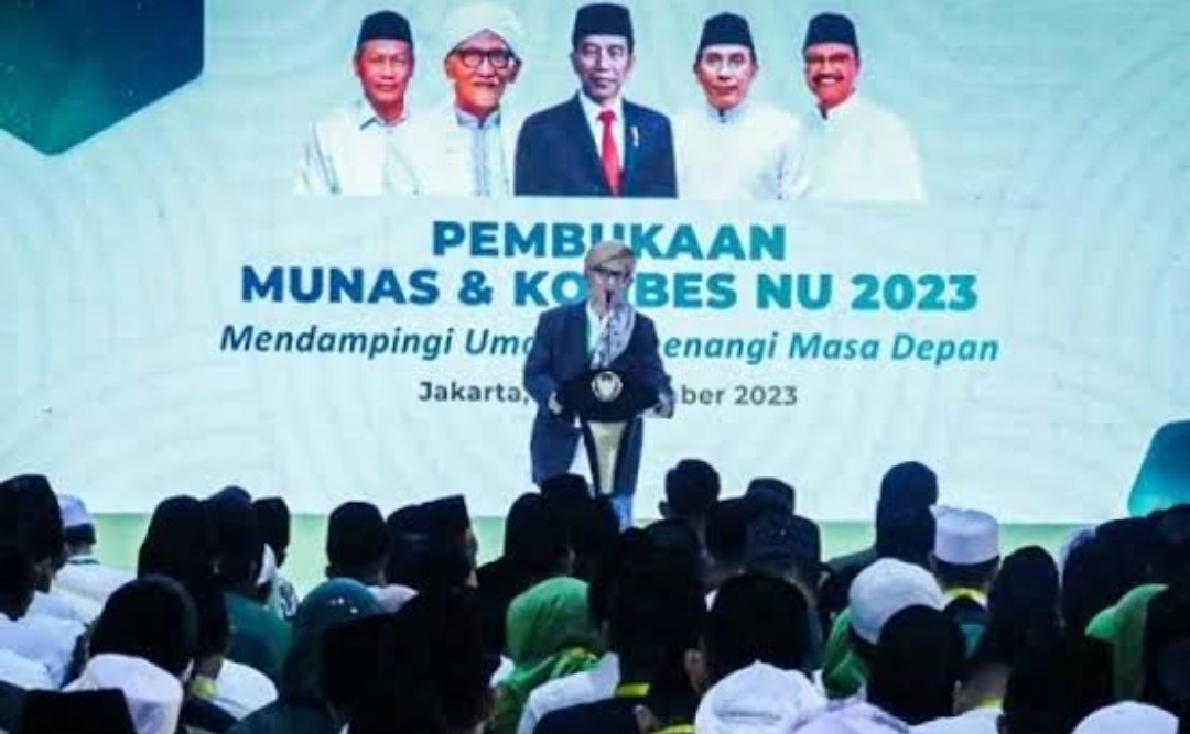Rais 'Aam Pengurus Besar Nahdlatul Ulama (PBNU), KH Miftachul Akhyar menyampaikan sambutan pada Munas Alim Ulama dan Konferensi Besar NU di Pondok Pesantren Al-Hamid Cilangkap, Jakarta Timur.