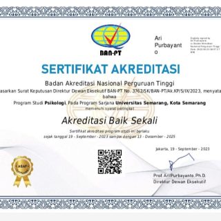 Akreditasi USM Psikologi BAN-PT