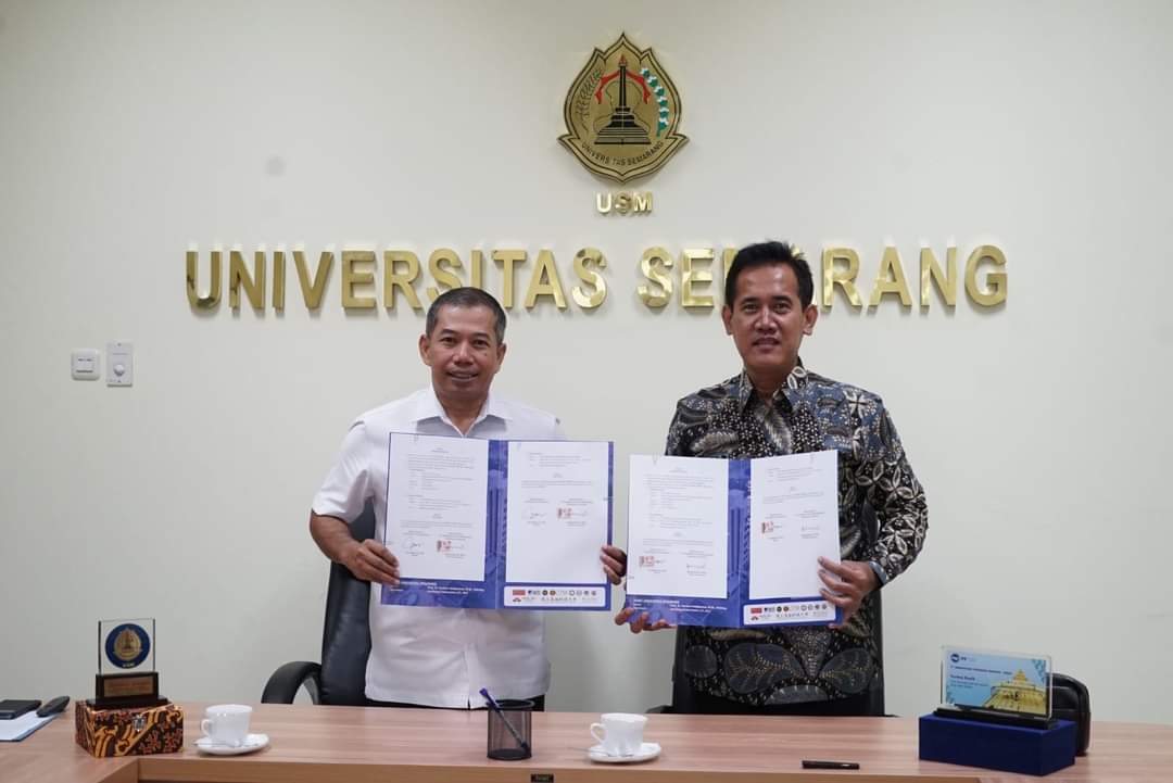 Universitas Semarang (USM) dan PT Pembangunan Perumahan Semarang-Demak (PPSD) melakukan kerjasama. Penandatanganan naskah kerja sama dilakukan Rektor USM, Dr Supari ST MT dan Direktur Keuangan PPSD, Pramusinto SE MM di Ruang Sidang Rektor, Gedung Menara USM, pada 7 September 2023
