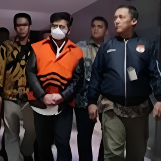 Mantan Menteri Pertanian (Mentan), Syahrul Yasin Limpo, mengenakan rompi tahanan KPK