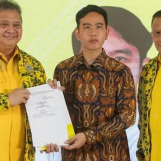 Wali Kota Solo Gibran Rakabuming Raka hadir di Rapimnas Partai Golkar, Sabtu (21/10/2023)