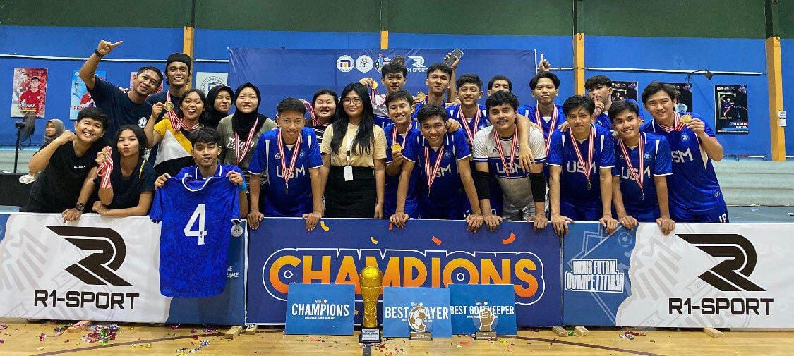 Tim Futsal USM keluar sebagai juara dalam turnamen Dinus Futsal Competition, setelah di final menundukkan tim Institut Teknologi Nasional Bandung (Itenas) dengan skor 2-1 di lapangan Futsal Udinus Sport Center, pada 29 Oktober 2023