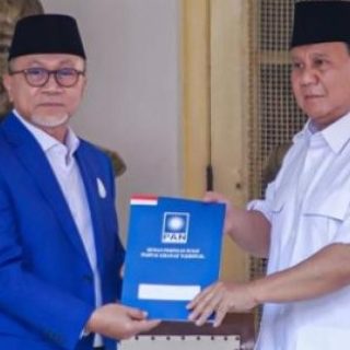 Ketum PAN Zulkifli Hasan dan Capres Prabowo Subianto