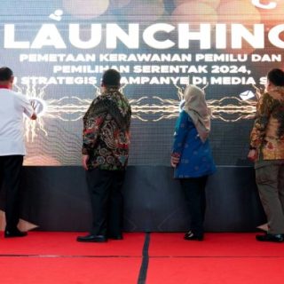 Peluncuran Pemetaan Kerawanan Pemilu dan Pemilihan Serentak 2024 yang diselenggarakan Bawaslu RI berlangsung di Kota Bogor, Jawa Barat, Selasa 31 Oktober 2023