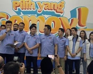 Deklarasi relawan 'Langkah Bersama' yang didirikan Calvin Leonard untuk pasangan Prabowo-Gibra