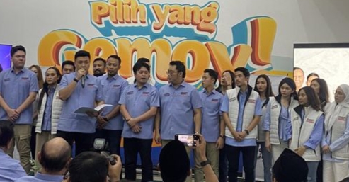 Deklarasi relawan 'Langkah Bersama' yang didirikan Calvin Leonard untuk pasangan Prabowo-Gibra