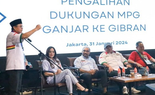Deklarasi dukungan dari Masyarakat Pendukung Ganjar (MPG) menjadi Masyarakat Pendukung Gibran