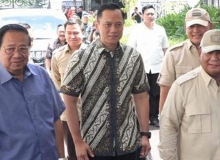 Pertemuan Prabowo Subianto dengan Susilo Bambang Yudhoyono (SBY) didampingi AHY di Museum Galeri SBY dan Ani Pacitan