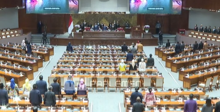 DPR menggelar Rapat Paripurna Ke-13 Masa Persidangan IV Tahun Sidang 2023-2024 di Gedung Nusantara II, Kompleks Parlemen, Senayan, Selasa (5/3/2024)