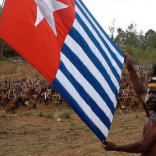 Bendera Bintang Kejora milik Organisasi Papua Merdeka (OPM)