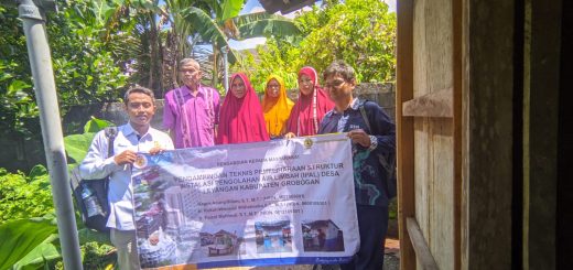 Tim Pengabdian kepada Masyarakat (PkM) dosen Teknik Sipil Universitas Semarang memberikan pendampingan teknis pemeliharaan struktur IPAL Desa Leyangan, Kabupaten Grobogan di Gedung Pertemuan Desa Leyangan dan beberapa rumah warga