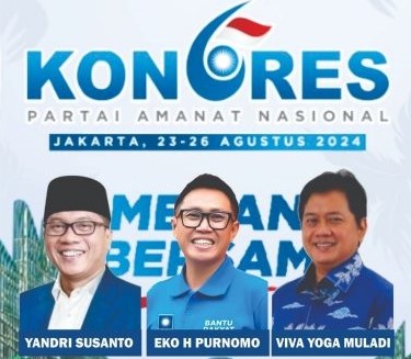 Salah satu poster jelang Kongres PAN dengan foto para kader yang disebut berpeluang menjadi Sekjen