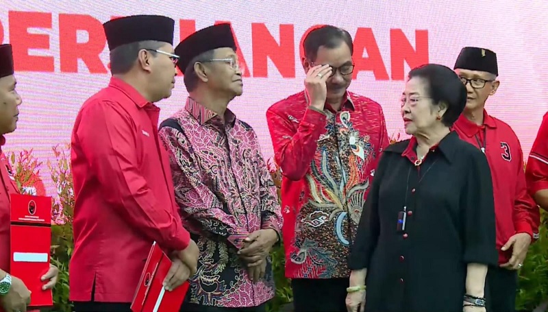 Ketua Umum PDI Perjuangan, Megawati Soekarnoputri menghadiri pengumuman calon kepala daerah yang direkomendasikan